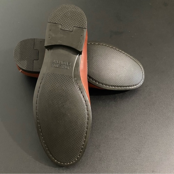 Johnston & Murphy New Cresswell Venetian Leather Loafers Cognac Brown Whipstitch - Picture 13 of 15